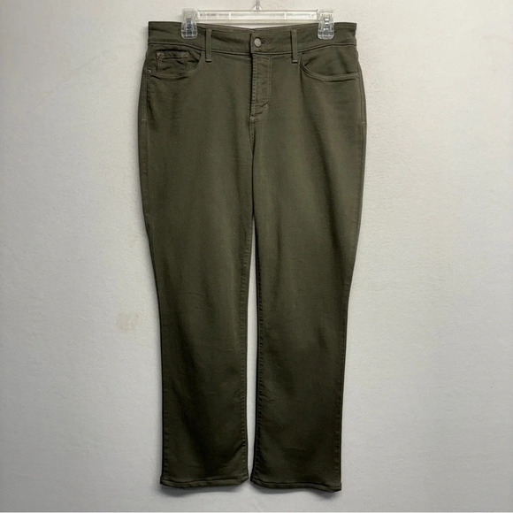 NYDJ Marilyn Straight Jeans Green 10 - Picture 1 of 10